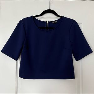 Express cropped blouse - Navy